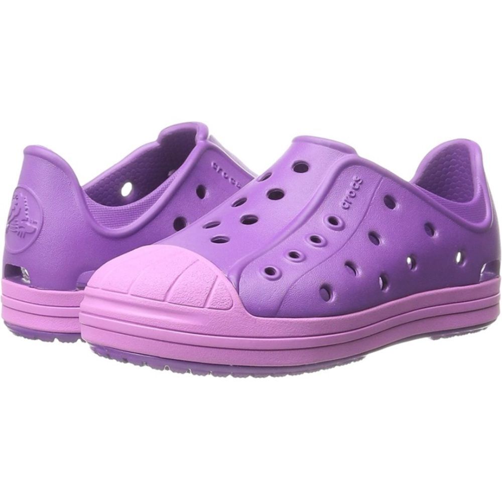 Crocs Bump Toe Purple Lavender Pink Slip On Shoe Sneaker Kids Size 1